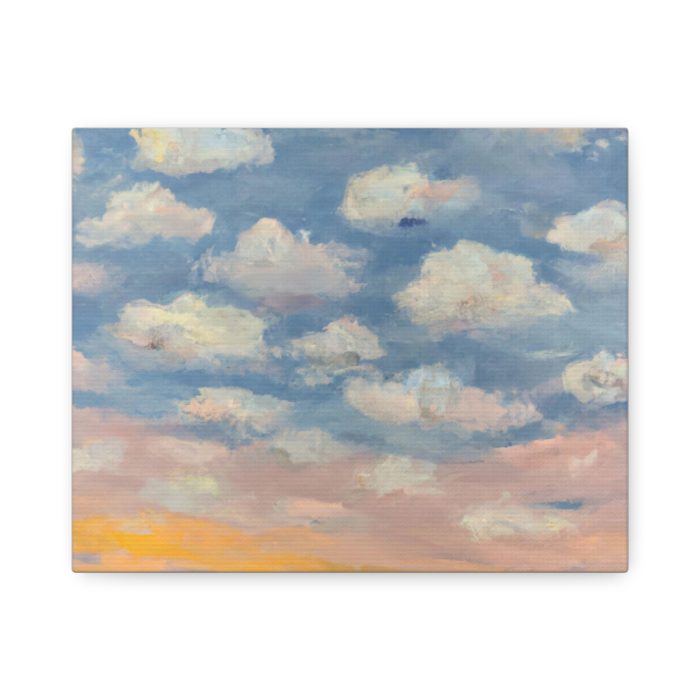 Vanilla Sky Meets Sunset - Inspired by Monet The Seine at Argenteuil - Polyester Canvas