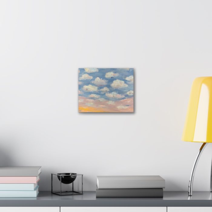 Vanilla Sky Meets Sunset - Inspired by Monet The Seine at Argenteuil - Polyester Canvas