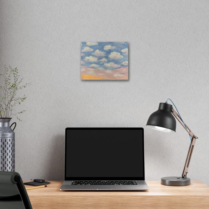 Vanilla Sky Meets Sunset - Inspired by Monet The Seine at Argenteuil - Polyester Canvas