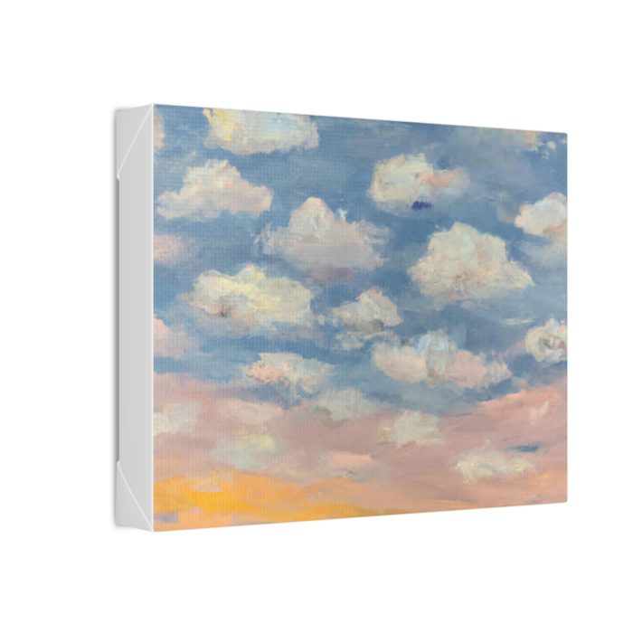 Vanilla Sky Meets Sunset - Inspired by Monet The Seine at Argenteuil - Polyester Canvas