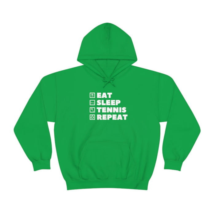 Eat Sleep Tennis Repeat Hooded Sweatshirt