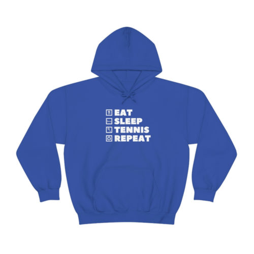 Eat Sleep Tennis Repeat Hooded Sweatshirt