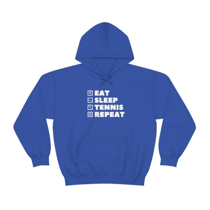 Eat Sleep Tennis Repeat Hooded Sweatshirt