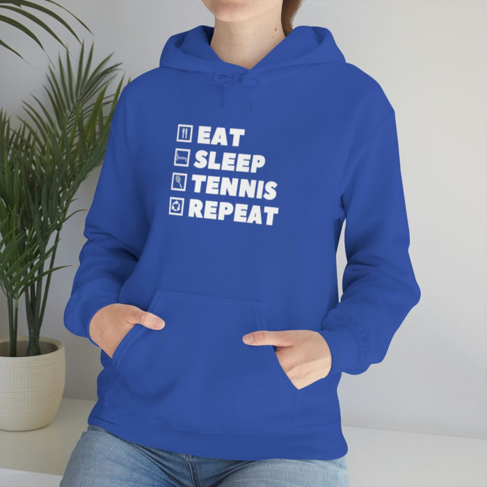 Eat Sleep Tennis Repeat Hooded Sweatshirt
