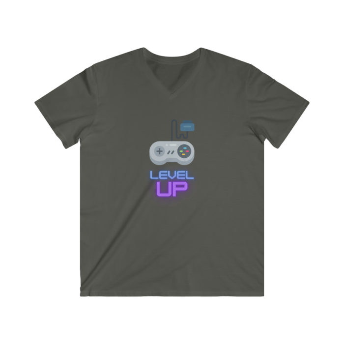 Level Up Men's Fitted V-Neck Short Sleeve T-Shirt