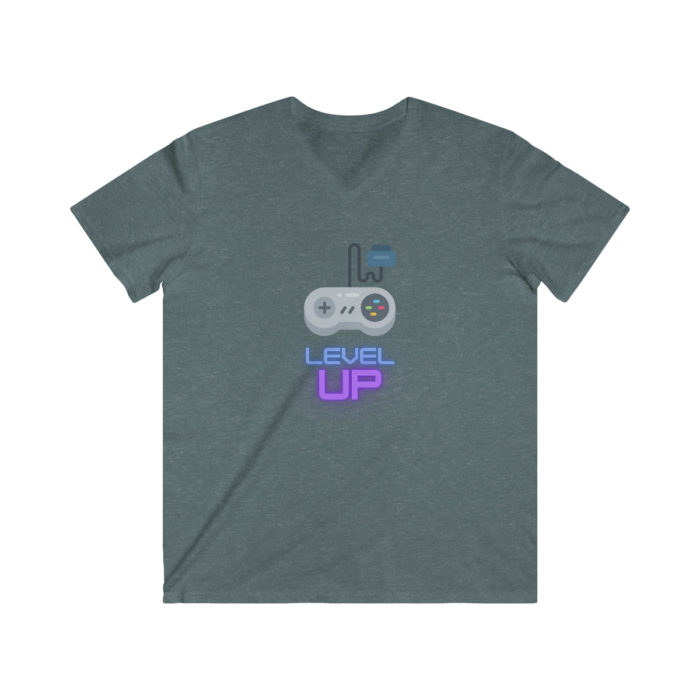 Level Up Men's Fitted V-Neck Short Sleeve T-Shirt