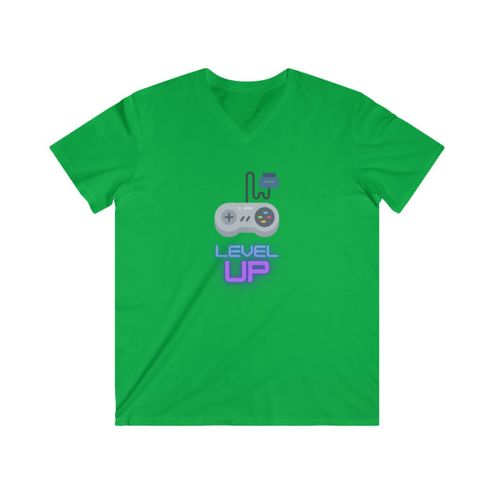 Level Up Men's Fitted V-Neck Short Sleeve T-Shirt