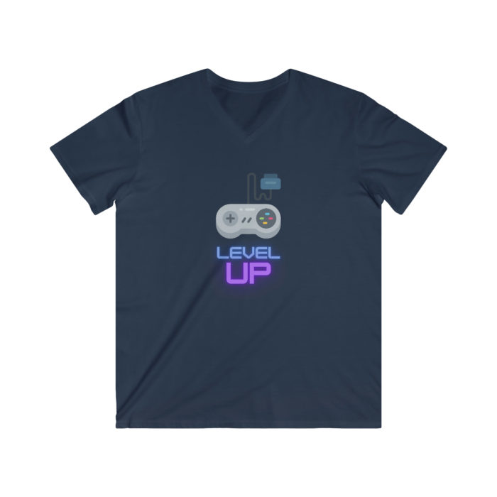 Level Up Men's Fitted V-Neck Short Sleeve T-Shirt