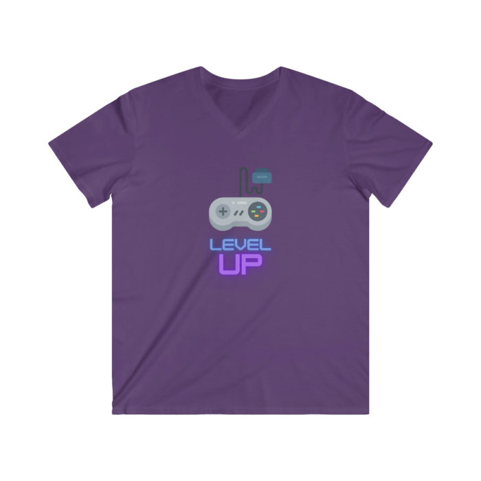 Level Up Men's Fitted V-Neck Short Sleeve T-Shirt