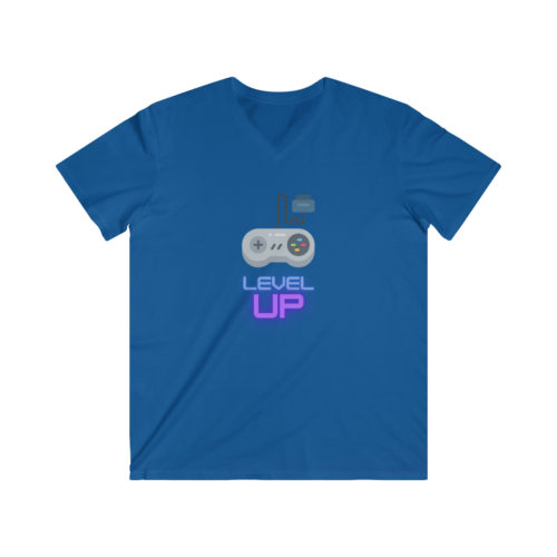 Level Up Men's Fitted V-Neck Short Sleeve T-Shirt