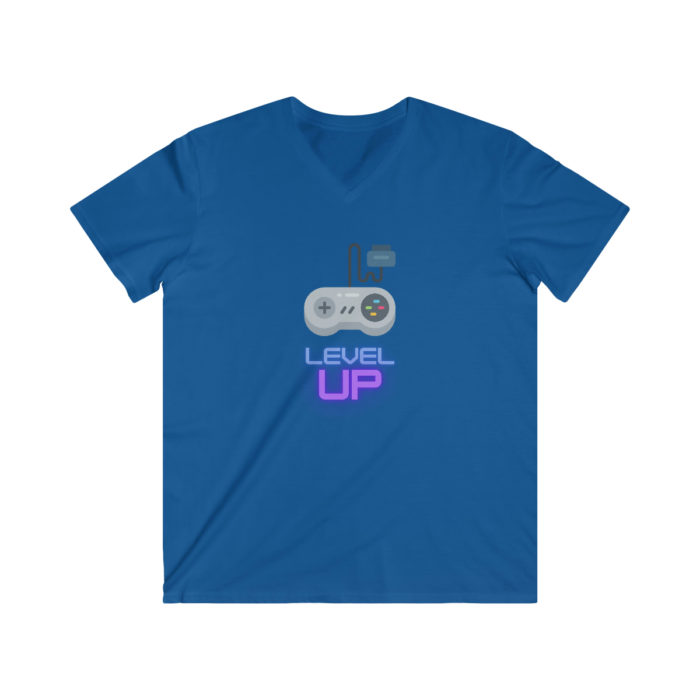 Level Up Men's Fitted V-Neck Short Sleeve T-Shirt