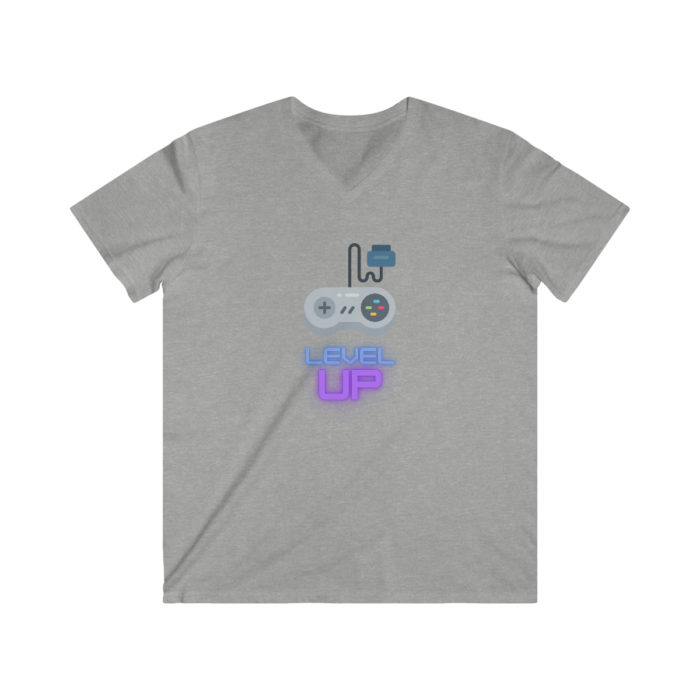 Level Up Men's Fitted V-Neck Short Sleeve T-Shirt