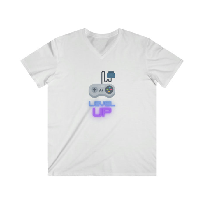 Level Up Men's Fitted V-Neck Short Sleeve T-Shirt