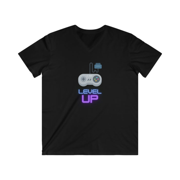 Level Up Men's Fitted V-Neck Short Sleeve T-Shirt
