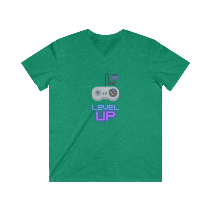 Level Up Men's Fitted V-Neck Short Sleeve T-Shirt