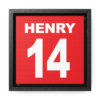 Thierry Henry Arsenal FC #14 Gallery Canvas Wraps, Square Frame