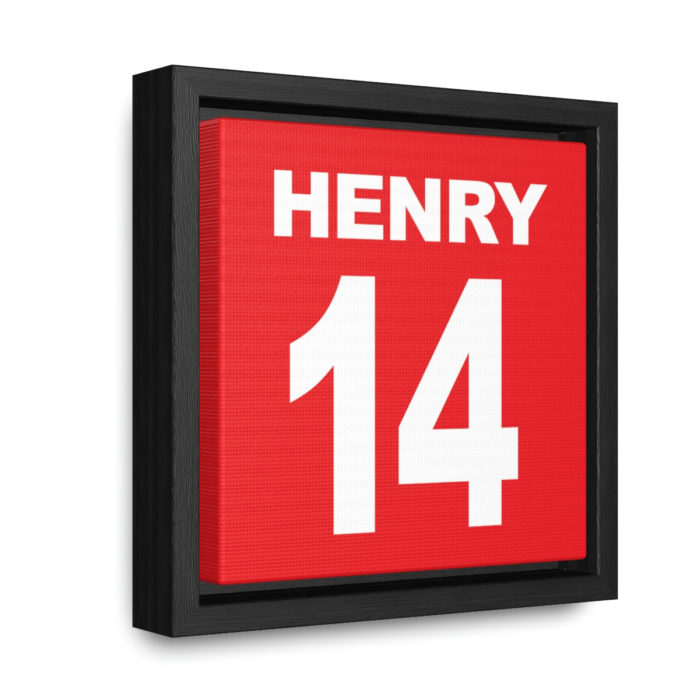 Thierry Henry Arsenal FC #14 Gallery Canvas Wraps, Square Frame