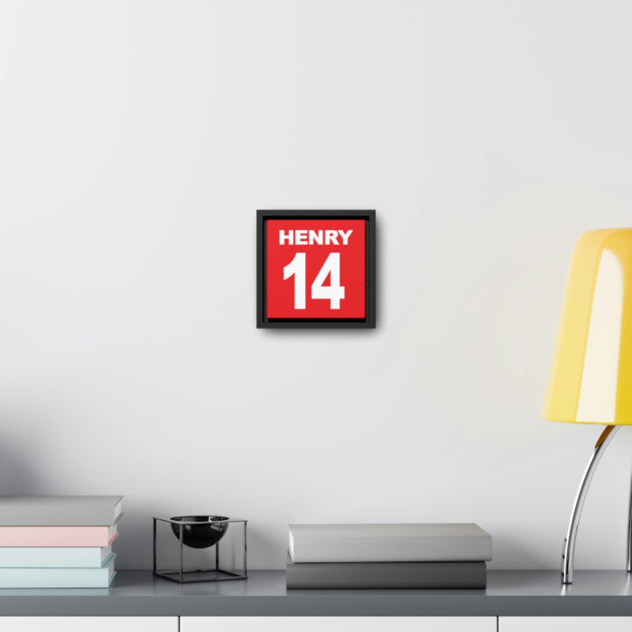 Thierry Henry Arsenal FC #14 Gallery Canvas Wraps, Square Frame