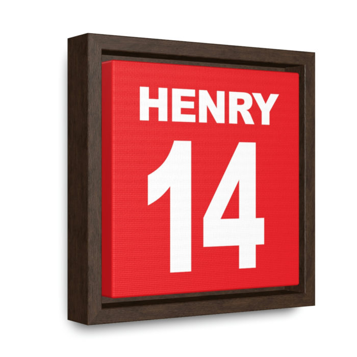 Thierry Henry Arsenal FC #14 Gallery Canvas Wraps, Square Frame
