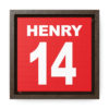 Thierry Henry Arsenal FC #14 Gallery Canvas Wraps, Square Frame