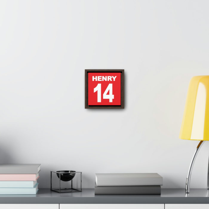 Thierry Henry Arsenal FC #14 Gallery Canvas Wraps, Square Frame