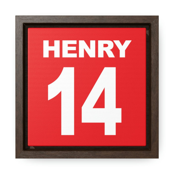 Thierry Henry Arsenal FC #14 Gallery Canvas Wraps, Square Frame