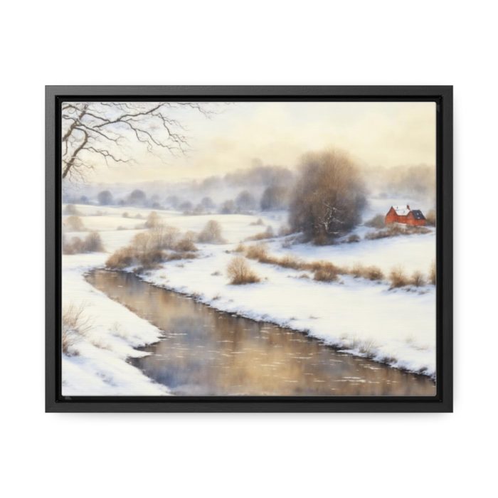 AI Canvas Art – English countryside during winter