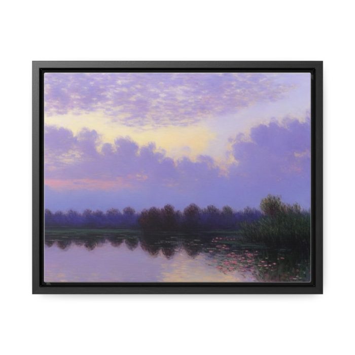 AI Canvas Art inspired by Claude Monet, The Seine at Argenteuil.