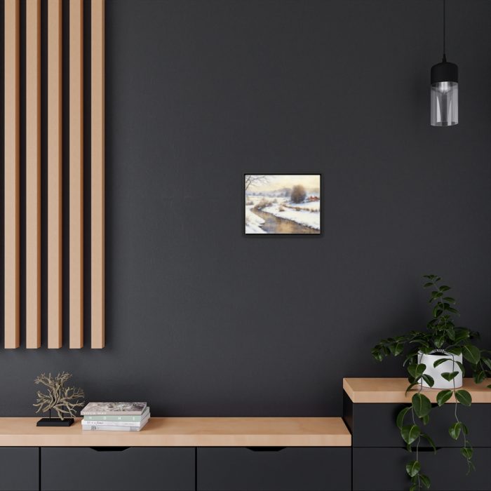 AI Canvas Art – English countryside during winter