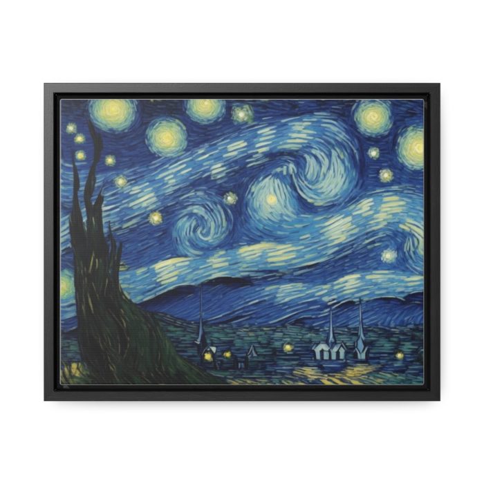 AI Canvas Art inspired by Vincent Van Gogh's, The Starry Night
