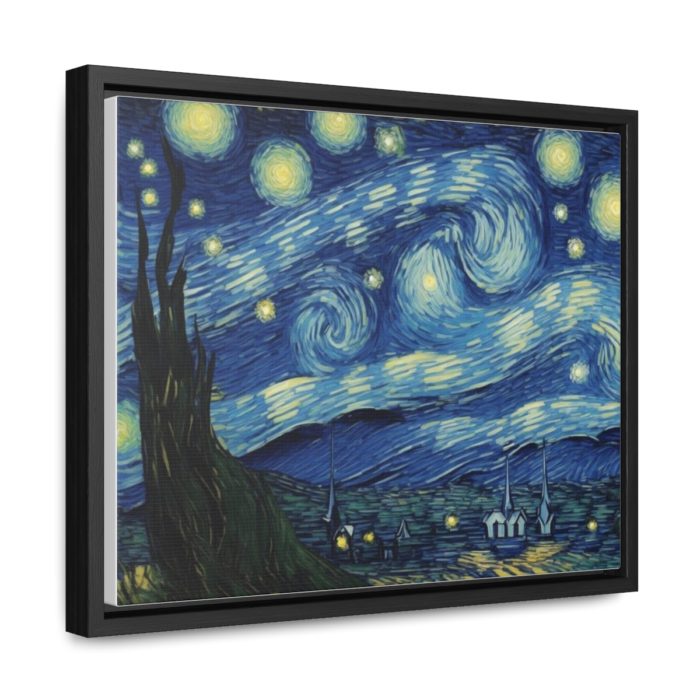 AI Canvas Art inspired by Vincent Van Gogh's, The Starry Night