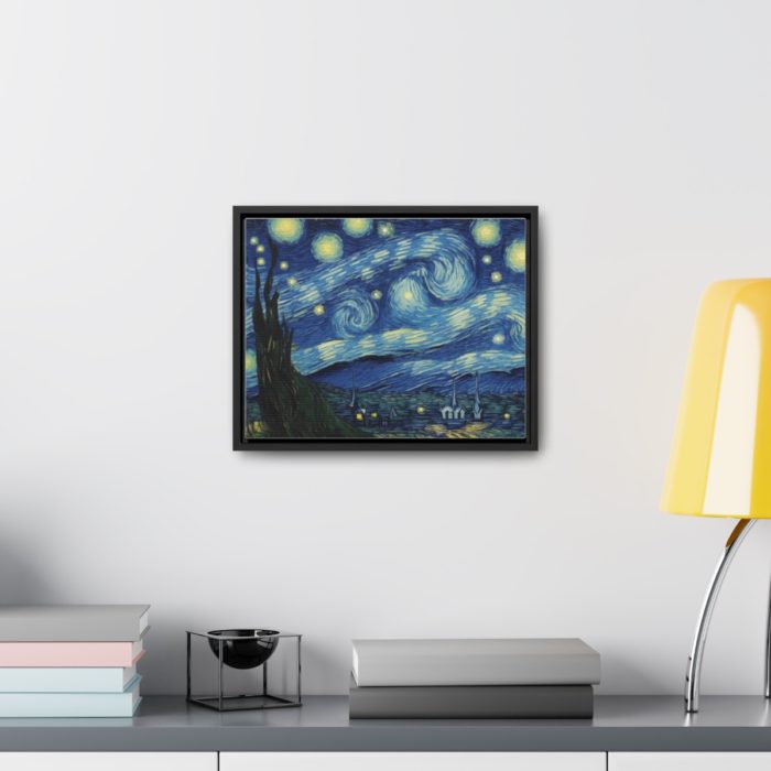 AI Canvas Art inspired by Vincent Van Gogh's, The Starry Night