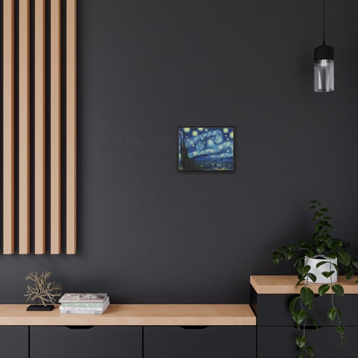 AI Canvas Art inspired by Vincent Van Gogh's, The Starry Night