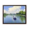 AI Canvas Art inspired by Claude Monet's, The Seine at Argenteuil.