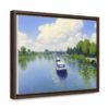 AI Canvas Art inspired by Claude Monet's, The Seine at Argenteuil.