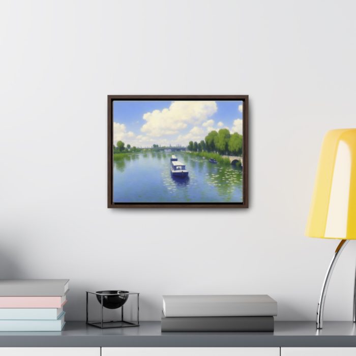 AI Canvas Art inspired by Claude Monet's, The Seine at Argenteuil.