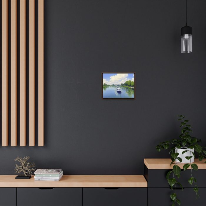 AI Canvas Art inspired by Claude Monet's, The Seine at Argenteuil.