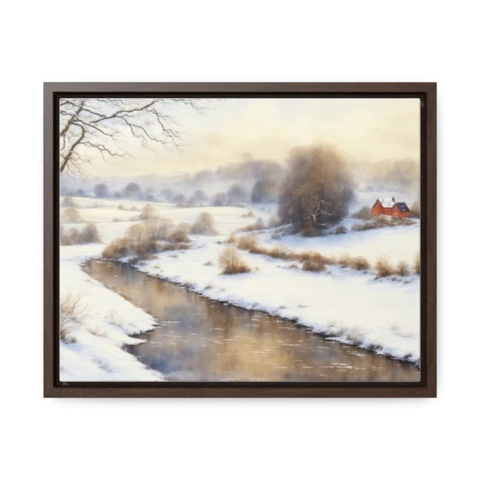 AI Canvas Art – English countryside during winter