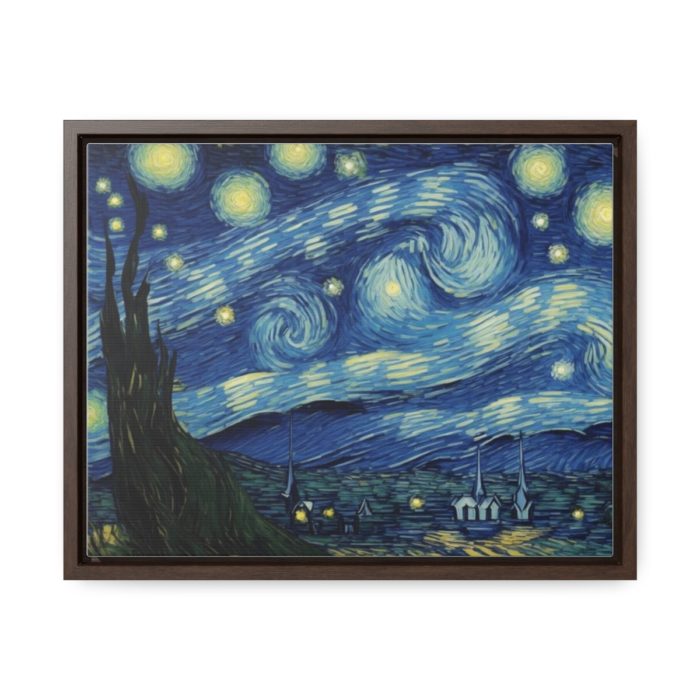 AI Canvas Art inspired by Vincent Van Gogh's, The Starry Night