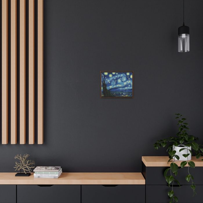 AI Canvas Art inspired by Vincent Van Gogh's, The Starry Night