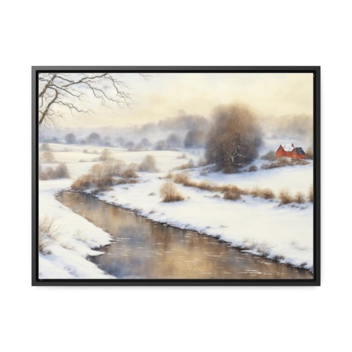 AI Canvas Art – English countryside during winter