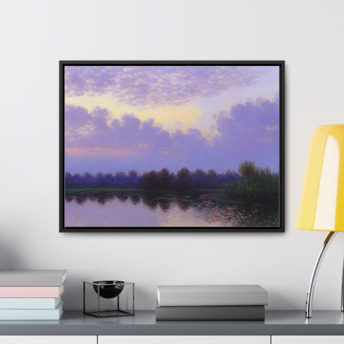 AI Canvas Art inspired by Claude Monet, The Seine at Argenteuil.