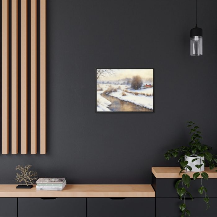 AI Canvas Art – English countryside during winter