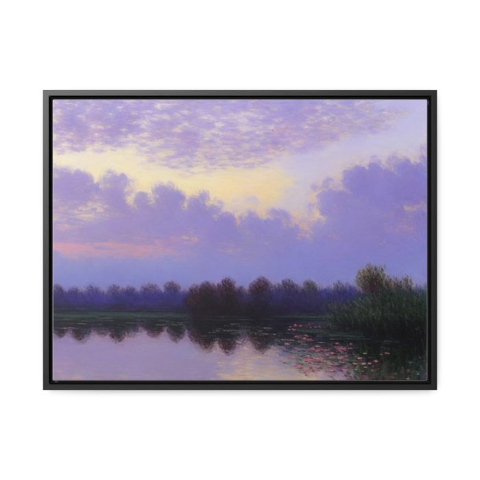 AI Canvas Art inspired by Claude Monet, The Seine at Argenteuil.