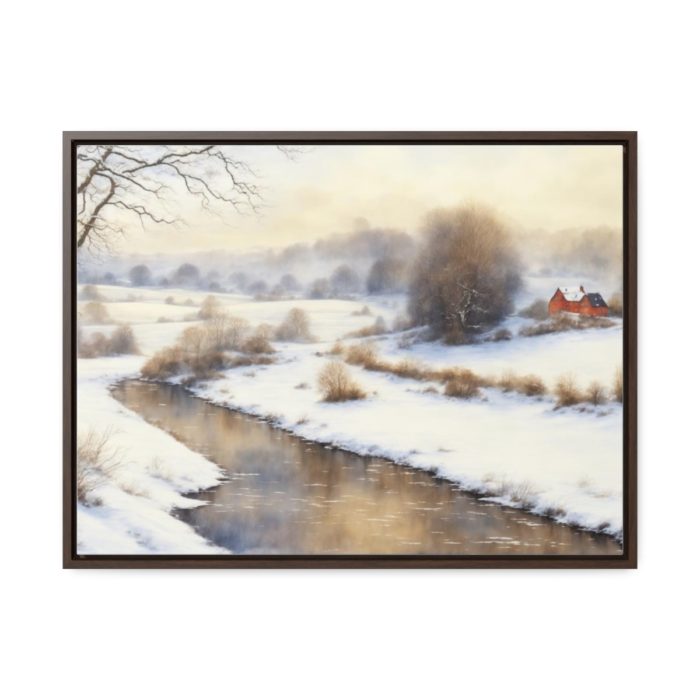 AI Canvas Art – English countryside during winter
