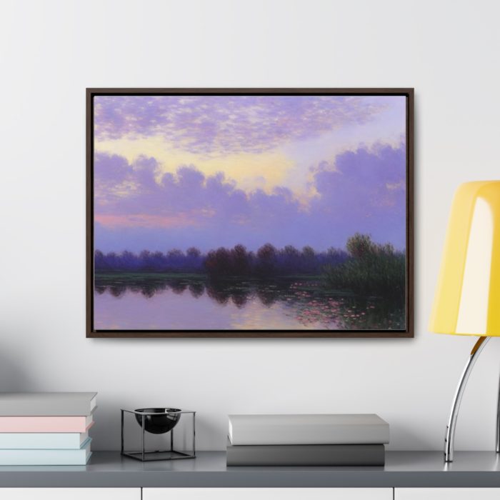 AI Canvas Art inspired by Claude Monet, The Seine at Argenteuil.