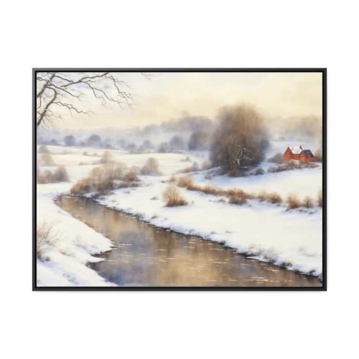 AI Canvas Art – English countryside during winter
