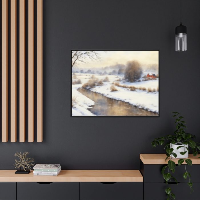 AI Canvas Art – English countryside during winter