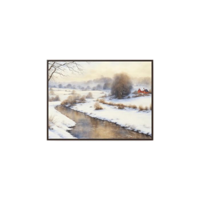 AI Canvas Art – English countryside during winter