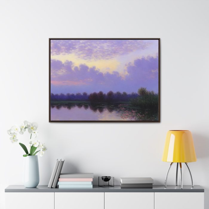 AI Canvas Art inspired by Claude Monet, The Seine at Argenteuil.
